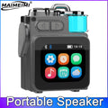 Wireless Portable Speaker Bluetooth-Compatible Metal Mechanical Speaker with LED Display Screen RGB Desktop Subwoofer Support